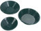 Round Gold Sieve Kit,ABS Plastic Easy to Use Good Toughness 3pcs Green Gold Wash Pan Good Visibility for Mineral Mining