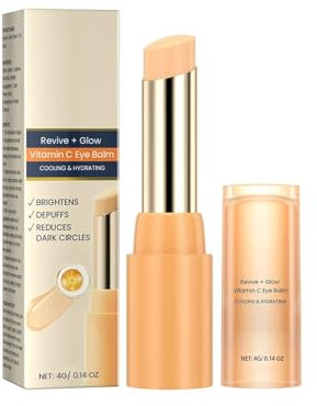 Crème pour les yeux - Baume pour les yeux - Contient de la vitamine C,Baume contour des yeux à la vitamine C avec crème - Hydrate,éclaircit,atténue les cernes et raffermit le contour des yeux