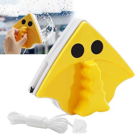 Magnetic Window Cleaner, LONTOM Double Sided Window Cleaner for 3~8MM Single Pane, Magnetic Window Cleaner Tool, Household Window Cleaning Kit, Anti-Drop, Scratch-Free and Water Storage
