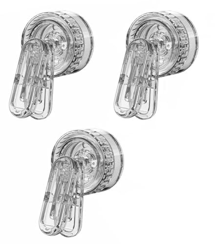 Mokassy Clip di immagazzinaggio a ventosa rotanti – ganci, 3 pinze a ventosa multipli per appendere accessori da ufficio a casa B