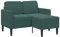 vidaXL 2-Sitzer-Sofa mit Chaiselongue L-Form Dunkelgrün 125 cm Samt, 2-Sitzer-Sofa für Schlafzimmer