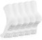 Starvortex Calzini Yoga Antiscivolo Donna, 5 Paia Bianco Calze Pilates, Calze in Cotone Traspirante, Comodi e Versatili, Ideali per Danza Classica Trampolino Ginnastica Palestra e Fitness (35-38)