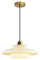 S-Cevada Vintage 28cm Weiße Glas Pendelleuchte Moderne Kugelförmige Hängeleuchte mit Goldener Metallfassung für Schlafzimmer Kücheninsel Wohnzimmer Flur Esszimmer (32cm)