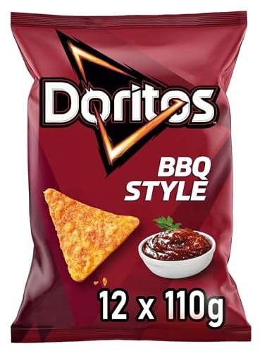 Doritos Barbecue - Tortilla Nachos mit BBQ Geschmack - Herzhafter Barbeque Snack zum Knabbern aus Mais (12x110g)