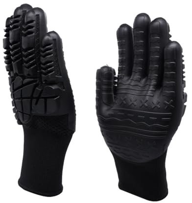 1 par de guantes antivibración antivibración, protectores de impacto