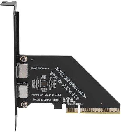 PCIE 4.0 X8 Bis Oculink SFF-8612 SFF-8611-Adapter, Externe Grafikkarte Oculink Adapter für GPU-Dock, EGPU, NVME SSD