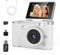 Appareil Photo Numérique, Appareil Photo Compact HD 1080P avec Carte de 32 Go, avec écran Rabattable de 2,4 Pouces à 180°, 8X Zoom Numérique Appareil Photo pour Enfants, Adolescents,Débutants (Blanc)