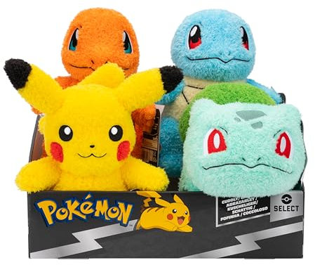 Pokémon 20 cm Plüsch PKW4413-12 Wählen Sie Cuddly Edition - Squirtle, Pikachu, Charmander, Bulbasaur - Offizielles Pokemon verstopftes Spielzeug für Kinder 2+