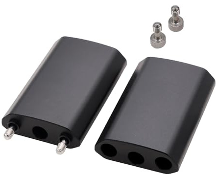 HangTon 2Pack Ronin 2 Tilt Axis Extender, Cage Arm Extension Block 60mm for DJI Gimbal ARRI RED Sony Panasonic Higher Camera Package Rig, 3/8-16 Threads M3 Screw Black