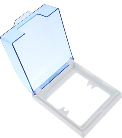 Cabilock Wasserdichte Fach Steckdosenabdeckung aus Blau Transparentem Spritzwassergeschützt für Badezimmer Wc Außenbereich Einfache Montage Langlebiger Schutz für Steckdosen