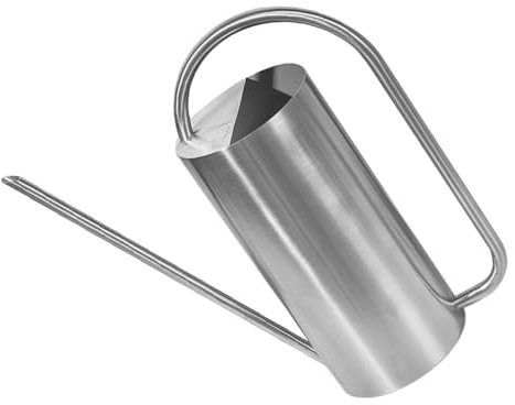 IWOWHERO Regadera de Jardín de Acero Inoxidable 15 litros con Boquilla Larga para Plantas de Interior Regadera Pequeña para Riego Preciso Interiores y Bonsáis