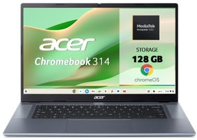 acer Chromebook I PC Portable 15.6 FHD ComfyView LED LCD I MediaTek Kompanio 540 I 4Go LPDDR5X I 128Go eMMC I Chrome OS I Bleu I CB315-8H-89Z6