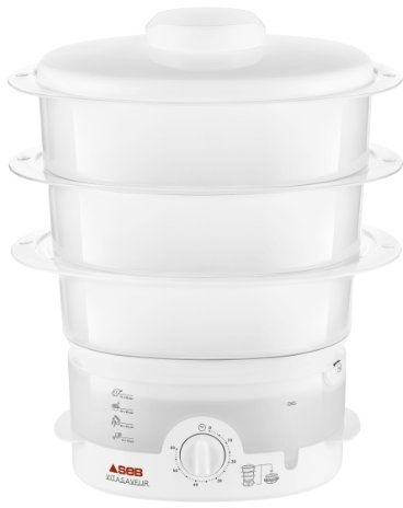 Seb VC151100 Cuiseur Vapeur - Ultra Compact - 3 Bols - Blanc
