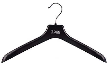 Marken Kleiderbügel für Jacken mit Logo, Kinderbügel, 38 cm, schwarz, WT38b, 10 Stück