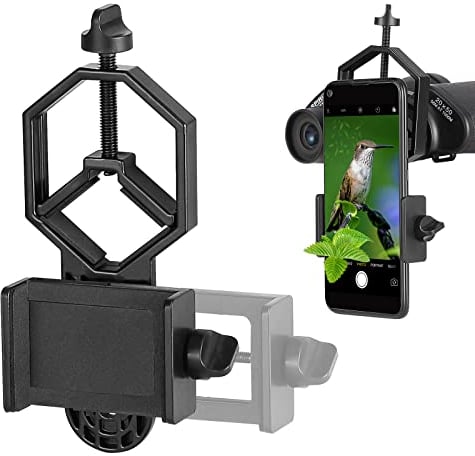 Solo Mark universal adaptador de teléfono y Mount Soporte de trípode para iPhone Sony Samsung Moto – Cámara de catalejo/Telescopio/Microscopio/Binocular