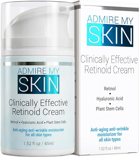 Admire My Skin Potent Retinoid Cream - Anti Aging Retinol Cream Moisturizer to Help Clear Acne Prone Skin, Eliminate Wrinkles and Provide You With That Healthy Youthful Glow
