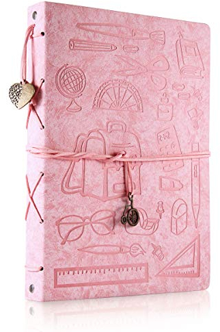 ThxMadam Leder Selbstgestalten zum Fotoalbum Scrapbook Album Foto Buch Vintage Hochzeit Gästebuch DIY Fotobuch mit 60 Schwarze Seiten Geschenk für Weihnachten Geburtstag Jahrestag Valentinstag