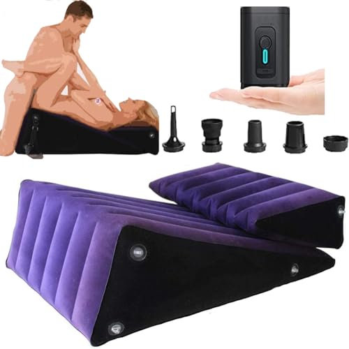 Zooma Sex Bett Aufblasbare Kissen Stuhl Sofa, Mehrzweck Aufblasbares Sex Lendenkissen, Sex Kissen Aufblasbar Sofa mit Elektrischer Pumpe, Bondage Sexmöbel Erotik SM Sex-Spielzeug für Paare