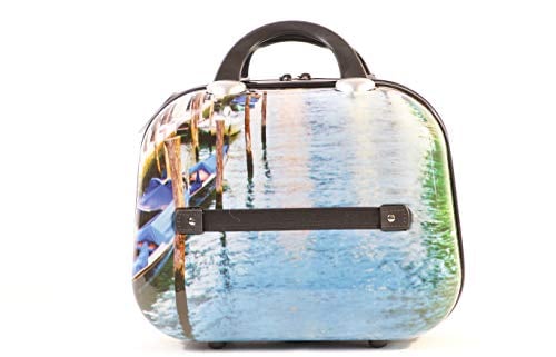 Hartschalenkoffer mit Motiv Trolley Koffer Reisekoffer TSA-Schloss mit Zwillingsrollen (Jiangnan Watertown, Beautycase)