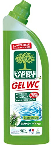 L'Arbre Vert Gel WC Nettoyant Détartrant Ecologique, Romarin, 740 ml, 1 Unité