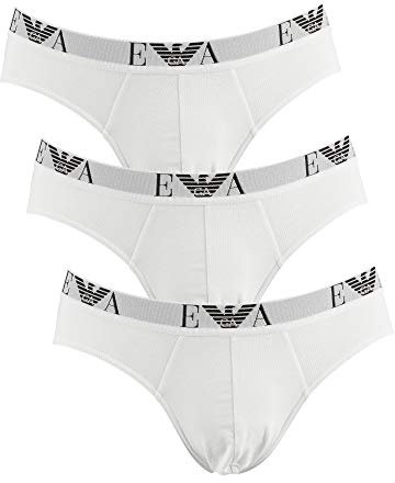 Emporio Armani CC715 Brief Herren Slips 3er Pack L Weiss (16510)