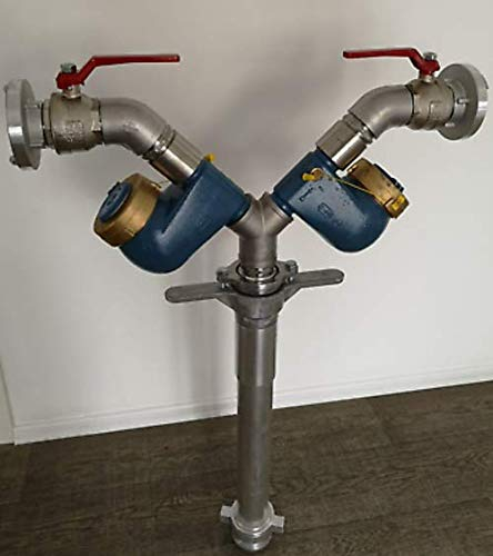 Wassermess Standrohr 2x Storz C DN80 Wasserzähler Wasseruhr QN10 bis 40m³/Std. von MBS-FIRE®
