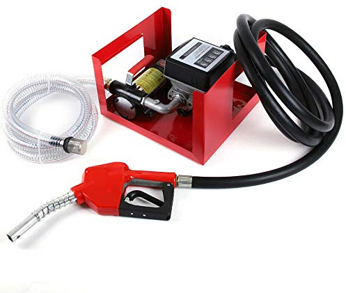Pompa Elettrica per Trasporto Carburante 175 W - Trasferimento Olio 50 L/Min, Diesel, Gasolio - Autoadescante Con Contatore