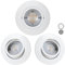 Scandinavian home 3er Set LED Spot 230V 4,3W Warmweiß Schwenkbar 68mm - 75mm I Badezimmer geeignet I CRI 90 350lm 3000K 68mm I Matt-weiß I LED Einbaustrahler Deckeneinbauleuchte flach