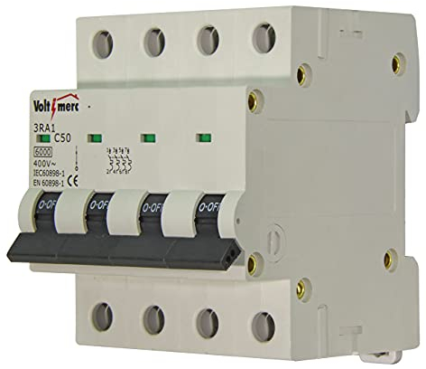Voltimerc - Interrruptor Magnetotérmico | 6KA | 50A | 4 P | 240V a 415V