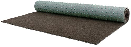 Balkon Rasen Rasenteppich im Festmaß Vliesrasen mit Noppen - Braun 200 x 150 cm, Wasserdurchlässiger Vlies-Kunstrasen, Pool-Unterlage Matte