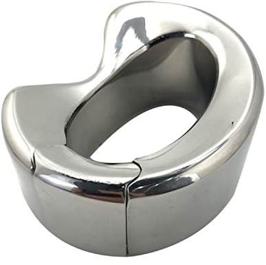 SeLgurFos Anhänger Penisring, Edelstahl Hodenringe FüR MäNner Stretching Unregelmäßige Oberfläche Metall Male Cock Ring Penisring Sex Toys (Big,Silver)