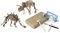 Großes 2in1 Dinosaurier Ausgrabungsset mit Werkzeug Triceraptops und Stegosaurus in schwerem Sandblock