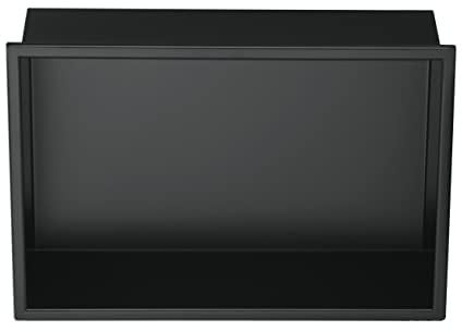 Wandnische aus Edelstahl NT203010X - 20 x 30 x 10 cm (B x H x T) Einbauregal, flexibler Einbau- Ideale Duschablage - Farbe:Schwarz