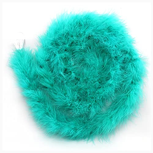 Egurs Federboa 200cm Flauschige Girlande Feder-Girlande für Nähen Kunsthandwerk Dekoration Handgefertigte Party Girlande Dekoration Kostüm-Zubehör Grün