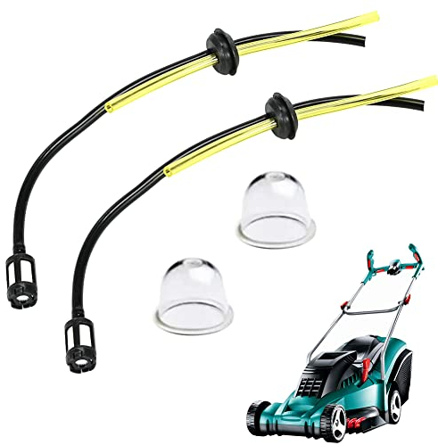 Tubo Flessibile del Carburante di Ricambio, Filtro del Serbatoio, Kit Tubo Filtro Serbatoio Carburante, Filtro Benzina Universale Kit, per Decespugliatore, Tagliasiepi, Tosaerba, 2 Set