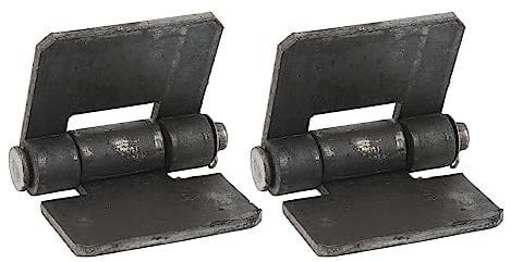 Door Welding Hinges, 2 Pcs Weldable Door Hinges, Door Butt Hinge, 106x75x5mm Door Bearing Weld On Butt Hinges, Heavy Duty Welding Door Hinges with Removable Pin for Trailer