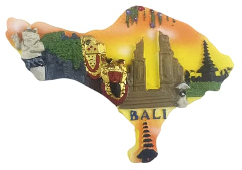 Bali Indonesien Kühlschrankmagnet Reise Souvenir Kühlschrank Dekoration 3D Magnetaufkleber Handbemalt Handwerk