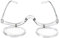 MilyaDE Make-Up Brille Lesebrille Schminkbrille Rotatable Flip Up Drehbare Presbyopie Sehhilfe Lesehilfe mit Stärke, Grau 2,5