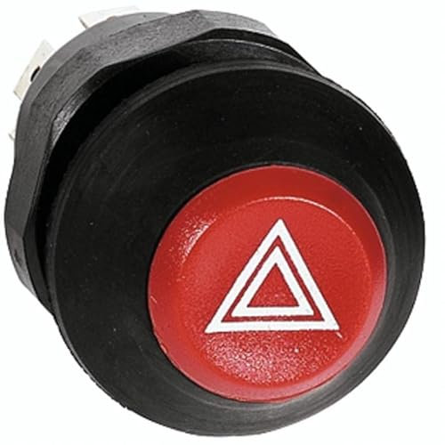 Ama Imel Interruttore a pilsante 4 frecce d'emergenza: Pulsante per 4 frecce da 12V, Tipo Pneutron, IP67