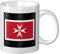 Kaffeebecher Zivilflagge Von Malta Porzellan Becher Lustig Geschenk Tasse Personalisierte Porzellantasse, Für Tee, Kaffee, Milch, 330Ml