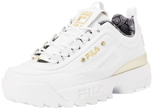 FILA Damen Disruptor P wmn Sneaker, White-Gold, 37 EU