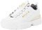 FILA Damen Disruptor P wmn Sneaker, White-Gold, 37 EU