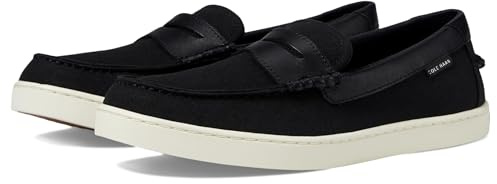 Cole Haan Men's Nantucket Loafers, Black Canvas/Black, 13