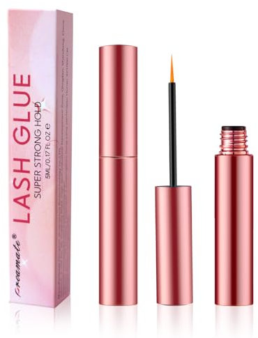 Proamate Colla Ciglia Falsa Professionale Latex Free Eyelash Glue Impermeabile Lash Glue Trasparente Striscia Ciglia Adesiva Bianca Lashes Glue Trasparente (5g colla per ciglia)
