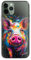 SmartGiftShop British Farm Woodland Animals Case OIL Palette Knife Art CLEAR Phone Cover Case Exclusive Artwork for iPhone 11 Pro Max - Pig