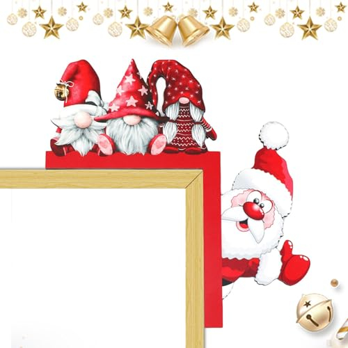 Weihnachten Türrahmen Dekorationen, Weihnachtsmann Weihnachtsdeko Türrahmen Türecken Weihnachtsdekoration Fenster Tür Eckschild Aus Holz