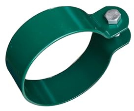 Zaunschelle Pfostenschelle Strebenschelle Maschendrahtzaun Befestigungsschelle 38mm 48mm 60mm in Grün RAL 6005 (Ø48mm)
