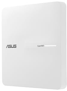 ASUS ExpertWiFi EBA63 AX3000 Dual-Band WiFi 6 (802.11ax) PoE, compatible con hasta 5 SSID y VLAN, red autodefinida, compatible con PoE y PoE+, aplicación de administración fácil, compatible con AiMesh