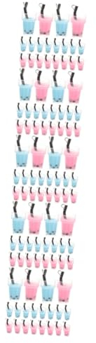 SHINEOFI 100stücke Milchtee Charms Handgefertigte Schmuckaccessoires Für Schlüsselanhänger Und Kreative Deko Für Bastelarbeiten