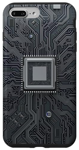 iPhone 7 Plus/8 Plus Motherboard Microchip Circuit Black IT Computer Background Case